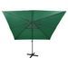 Parasol déporté avec mât et lumières LED Vert 300 cm 3 - Photo n°5