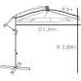 Parasol déporté diametre 3m - structure en aluminium avec toile polyester 180g- Rouge - Tohota - Photo n°4