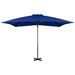 Parasol déporté et mât en aluminium Bleu azuré 250x250 cm - Photo n°3