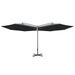 Parasol double avec mât en acier Anthracite 600 cm - Photo n°4