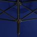 Parasol double avec mât en acier Bleu azuré 600 cm - Photo n°3