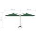 Parasol double avec mât en acier Vert 600x300 cm - Photo n°8