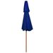 Parasol double avec mât en bois Bleu 270 cm - Photo n°5