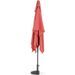 Parasol droit 3x2 m inclinable - Mât Aluminium avec toile polyester 160 g/m² - Rouge - Photo n°5