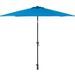 Parasol droit inclinable - Aluminium, 6 baleines en acier et polyester 160 g/m² - 3 m - Bleu profond - Photo n°2