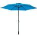 Parasol droit inclinable - Aluminium, 6 baleines en acier et polyester 160 g/m² - 3 m - Bleu profond - Photo n°6