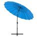 Parasol droit type Shanghai diametre 3m inclinable - Mât aluminium et toile polyester 180g - Bleu - AURINKO - Photo n°3