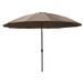 Parasol droit type Shanghai diametre 3m inclinable - Mat aluminium et toile polyester 180g - Taupe - AURINKO - Photo n°1