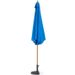 Parasol en bois rond et polyester 160g/m² - Arc 3 m - Bleu profond - Photo n°4