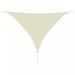 Parasol en PEHD triangulaire 3,6x3,6x3,6 m Crème - Photo n°1