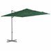 Parasol en porte-à-faux avec mât en acier 250 x 250 cm Vert - Photo n°1