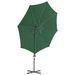 Parasol en porte-à-faux avec mât en acier Vert 300 cm - Photo n°4