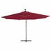 Parasol en porte-à-faux avec mât en aluminium 350 cm Bordeaux - Photo n°3