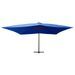 Parasol en porte-à-faux avec mât en bois 400x300 cm Bleu azuré - Photo n°2