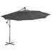 Parasol en porte-à-faux avec poteau Aluminium 350 cm Anthracite - Photo n°2