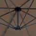 Parasol en porte-à-faux avec poteau en aluminium 300 cm Taupe - Photo n°2