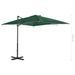 Parasol en porte-à-faux et mât en aluminium 250x250 cm Vert - Photo n°8