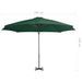 Parasol en porte-à-faux et poteau en aluminium 300 cm Vert - Photo n°8