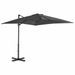 Parasol en porte-à-faux Mât en aluminium 250x250 cm Anthracite - Photo n°1