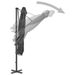 Parasol en porte-à-faux Mât en aluminium 250x250 cm Anthracite - Photo n°5