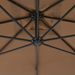 Parasol en porte-à-feux avec poteau en acier 300 cm Taupe - Photo n°2