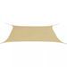 Parasol en tissu Oxford rectangulaire beige 4x6 m - Photo n°1