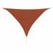 Parasol en tissu Oxford triangulaire terracotta 3,6 x 3,6 x 3,6 m - Photo n°1