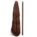Parasol feuilles de cocotier marron et bois massif foncé Veeda - Photo n°2
