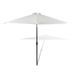 Parasol sable blanc avec poteau en acier 3m - Photo n°1