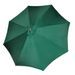 Parasol sur pied toile verte & bois 258 cm - Photo n°3