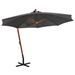 Parasol suspendu avec mât Anthracite 3,5x2,9 m Bois de sapin - Photo n°1