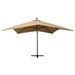 Parasol suspendu avec mât en bois 300 cm Taupe - Photo n°2