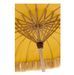Parasol tissu jaune et bois massif blanc Nayra - Photo n°3