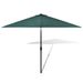Parasol vert avec poteau en acier 3m - Photo n°1