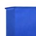 Paravent 5 panneaux Tissu 600 x 160 cm Bleu azuré - Photo n°4