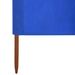 Paravent 5 panneaux Tissu 600 x 80 cm Bleu azuré - Photo n°5