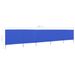 Paravent 5 panneaux Tissu 600 x 80 cm Bleu azuré - Photo n°6
