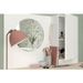 PARISOT Coiffeuse 1 porte 2 tiroirs - Décor blanc et chene + miroir rond - L 110 x P 49,5 x H 134.1 cm - GABY - Photo n°5