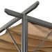 Pergola avec toit rétractable Taupe 3x3 m Acier 180 g/m² - Photo n°3