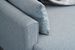 Petit canapé convertible d'angle droit avec pouf tissu bleu Kandy 205 cm - Photo n°9