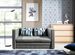 Petit canapé convertible tissu gris Mouva 132 cm - Photo n°1