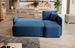 Petit canapé d'angle convertible 3 places tissu bleu Takin 206 cm - Photo n°14