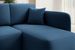 Petit canapé d'angle convertible 3 places tissu bleu Takin 206 cm - Photo n°8