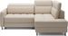 Petit canapé d'angle en tissu convertible avec coffre BOREA 208 cm - Photo n°1