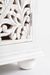 Petit meuble artisanal 2 portes bois massif blanc Nina 70 cm - Photo n°8