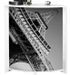 Petit meuble bar blanc BARNO 97 cm – Comptoir compact avec tablettes réglables - Photo n°1