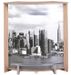 Petit meuble bar naturel BARNO 97 cm – Comptoir compact avec tablettes réglables - Photo n°1