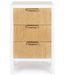 Petit meuble de rangement 3 tiroirs CHARLEY – Blanc & naturel - Photo n°1