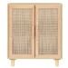Petit meuble de rangement en bois 2 portes en Rotin naturel 60 cm - Modèle Kaliga - Photo n°9
