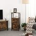 Petit meuble de rangement marron vintage industriel Persienne L 37 x H 81 x P 30 cm - Photo n°4